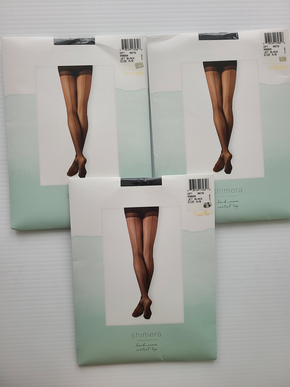 Shimera Back Seam Sheer Black Stockings - Set of 3
